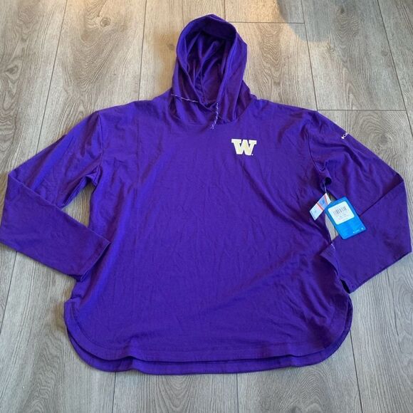 Columbia woman’s college sun trek hooded pullover - Picture 1 of 5